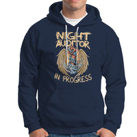 Night Auditor Hoodie Work Hard In Progress - Wonder Print Shop