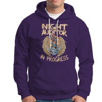 Night Auditor Hoodie Work Hard In Progress - Wonder Print Shop