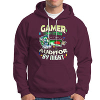 Night Auditor Hoodie Gamer By Day, Auditor By Night - Wonder Print Shop