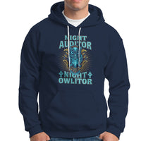 Night Auditor Hoodie Night Owlitor - Wonder Print Shop