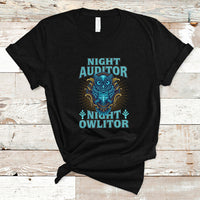 Night Auditor T Shirt Night Owlitor - Wonder Print Shop