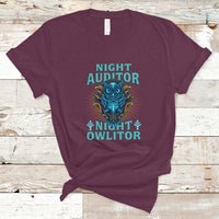 Night Auditor T Shirt Night Owlitor - Wonder Print Shop
