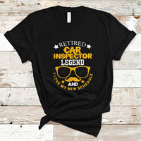 Retired Car Inspector T Shirt Legend And I Love My New Schedule - Wonder Print Shop