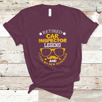 Retired Car Inspector T Shirt Legend And I Love My New Schedule - Wonder Print Shop