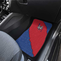 Serbia Car Mats with Balkan Gray Wolf, Claw Marks, and Flag Sleeve Design