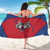 Serbia Sarong with Balkan Gray Wolf, Claw Marks, and Flag Sleeve Design