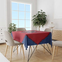 Serbia Tablecloth with Balkan Gray Wolf, Claw Marks, and Flag Sleeve Design