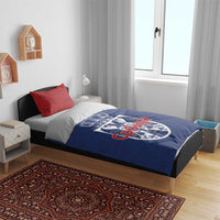 Serbia Flag Bedding Set with Double-Headed Eagle and National Coat of Arms Design