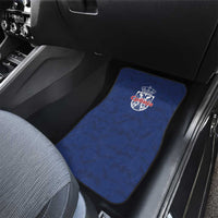 Serbia Flag Car Mats with Double-Headed Eagle and National Coat of Arms Design