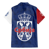 Serbia Flag Family Matching Mermaid Dress and Hawaiian Shirt with Double-Headed Eagle and National Coat of Arms Design