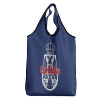 Serbia Flag Grocery Bag with Double-Headed Eagle and National Coat of Arms Design