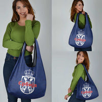 Serbia Flag Grocery Bag with Double-Headed Eagle and National Coat of Arms Design