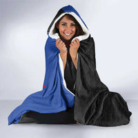 Puerto Rico Hooded Blanket with Tribal Sun Symbol and Flag Color Block Design