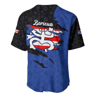 Puerto Rico Baseball Jersey with Coqui Frog Symbol and Distressed Flag Design