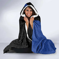 Puerto Rico Hooded Blanket with Coqui Frog Symbol and Distressed Flag Design