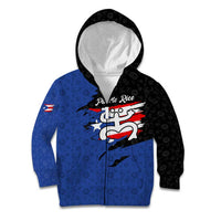 Puerto Rico Kid Hoodie with Coqui Frog Symbol and Distressed Flag Design