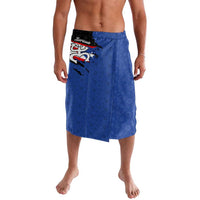 Puerto Rico Lavalava with Coqui Frog Symbol and Distressed Flag Design