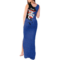 Puerto Rico Tank Maxi Dress with Coqui Frog Symbol and Distressed Flag Design