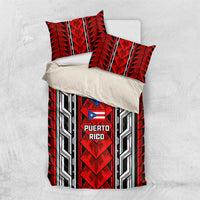 Puerto Rico Bedding Set with Tribal Patterns, Flag Emblem, and Taino Symbol Design