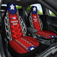 Puerto Rico Car Seat Cover with Tribal Patterns, Flag Emblem, and Taino Symbol Design