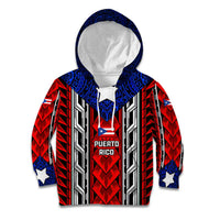 Puerto Rico Kid Hoodie with Tribal Patterns, Flag Emblem, and Taino Symbol Design