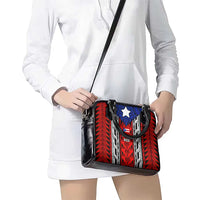 Puerto Rico Shoulder Handbag with Tribal Patterns, Flag Emblem, and Taino Symbol Design