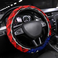 Puerto Rico Steering Wheel Cover with Tribal Patterns, Flag Emblem, and Taino Symbol Design