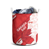 Canada Day Patriotic Maple Leaf Laundry Basket Geometric Rocky Mountain Art Heritage 1867 Graphic