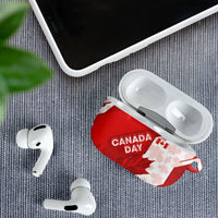 Canada Day Patriotic Maple Leaf AirPods Case Geometric Rocky Mountain Art Heritage 1867 Graphic