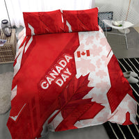 Canada Day Patriotic Maple Leaf Bedding Set Geometric Rocky Mountain Art Heritage 1867 Graphic