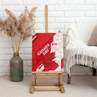 Canada Day Patriotic Maple Leaf Canvas Wall Art Geometric Rocky Mountain Art Heritage 1867 Graphic
