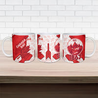 Canada Day Patriotic Maple Leaf Ceramic Mug Geometric Rocky Mountain Art Heritage 1867 Graphic