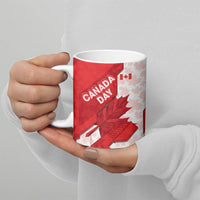 Canada Day Patriotic Maple Leaf Ceramic Mug Geometric Rocky Mountain Art Heritage 1867 Graphic