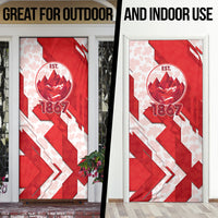 Canada Day Patriotic Maple Leaf Door Cover Geometric Rocky Mountain Art Heritage 1867 Graphic