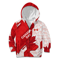 Canada Day Patriotic Maple Leaf Kid Hoodie Geometric Rocky Mountain Art Heritage 1867 Graphic