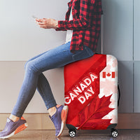 Canada Day Patriotic Maple Leaf Luggage Cover Geometric Rocky Mountain Art Heritage 1867 Graphic