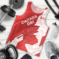 Canada Day Patriotic Maple Leaf Men Tank Top Geometric Rocky Mountain Art Heritage 1867 Graphic