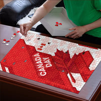 Canada Day Patriotic Maple Leaf Puzzle Geometric Rocky Mountain Art Heritage 1867 Graphic