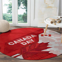 Canada Day Patriotic Maple Leaf Round Carpet Geometric Rocky Mountain Art Heritage 1867 Graphic