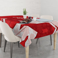 Canada Day Patriotic Maple Leaf Tablecloth Geometric Rocky Mountain Art Heritage 1867 Graphic