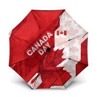 Canada Day Patriotic Maple Leaf Umbrella Geometric Rocky Mountain Art Heritage 1867 Graphic