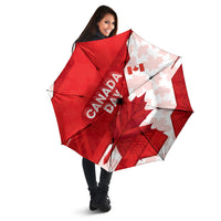 Canada Day Patriotic Maple Leaf Umbrella Geometric Rocky Mountain Art Heritage 1867 Graphic