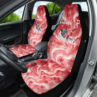Canada Day Loon And Maple Leaf Car Seat Cover Watercolor Nature Scenery Mari Usque Ad Mare Artistic