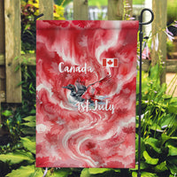 Canada Day Loon And Maple Leaf Garden Flag Watercolor Nature Scenery Mari Usque Ad Mare Artistic