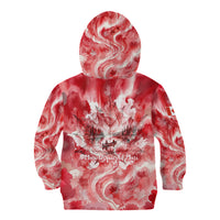 Canada Day Loon And Maple Leaf Kid Hoodie Watercolor Nature Scenery Mari Usque Ad Mare Artistic