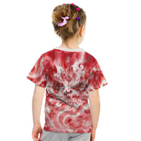 Canada Day Loon And Maple Leaf Kid T Shirt Watercolor Nature Scenery Mari Usque Ad Mare Artistic