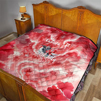Canada Day Loon And Maple Leaf Quilt Watercolor Nature Scenery Mari Usque Ad Mare Artistic