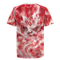 Canada Day Loon And Maple Leaf Rugby Jersey Watercolor Nature Scenery Mari Usque Ad Mare Artistic