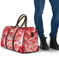 Canada Day Loon And Maple Leaf Travel Bag Watercolor Nature Scenery Mari Usque Ad Mare Artistic