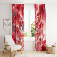 Canada Day Loon And Maple Leaf Window Curtain Watercolor Nature Scenery Mari Usque Ad Mare Artistic